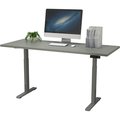 We'Re It Lift it, 72"x30" Electric Sit Stand Desk, 4 Memory/1 USB LED Control, Grey Strand Top, Silver Base VL22BS7230-8827
